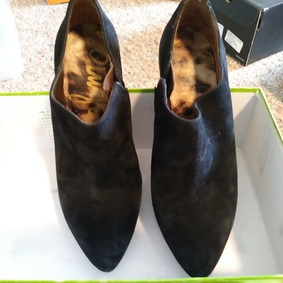 Sam Edelman Platform Suede Booties Sz 8 - Picture 3 of 4